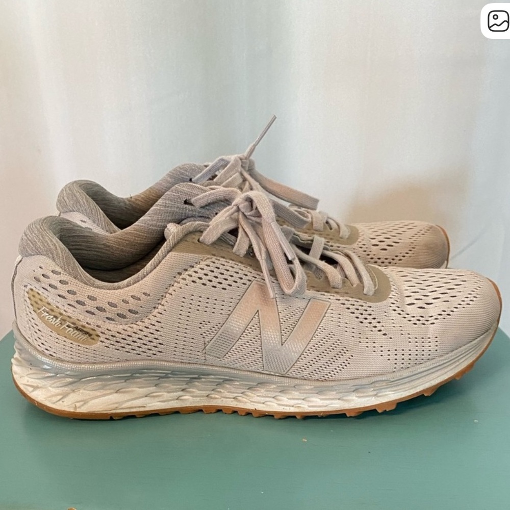 New Balance Women's Cream Athletic Shoes
